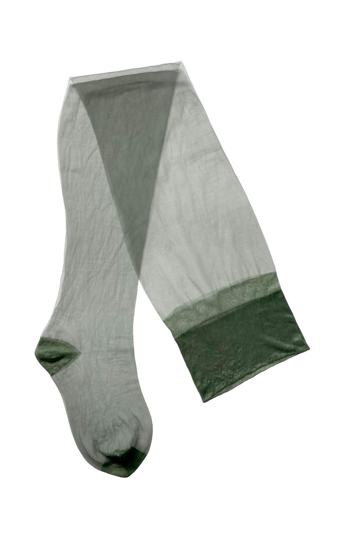 green poison ivy pinup burlesque stockings for garter belt RHT for retro vintage christmas style
