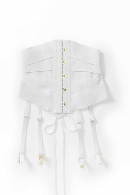 Sulis Silk Katrina pure silk lace bridal lingerie suspender belt made in  England